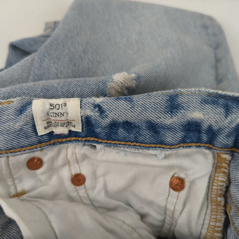 Levis 501 S Skinny Made and Crafted Patchwork Selvedge Jeans Big E - 34 - Picture 12 of 16